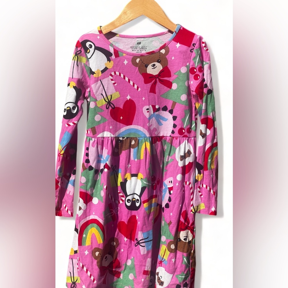 H&M printed holidays dress - Picture 1 of 8